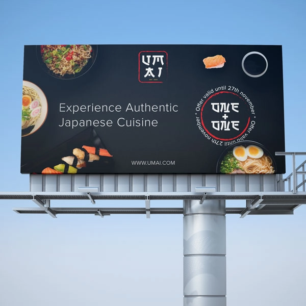 UMAI Restaurant Billboard Design